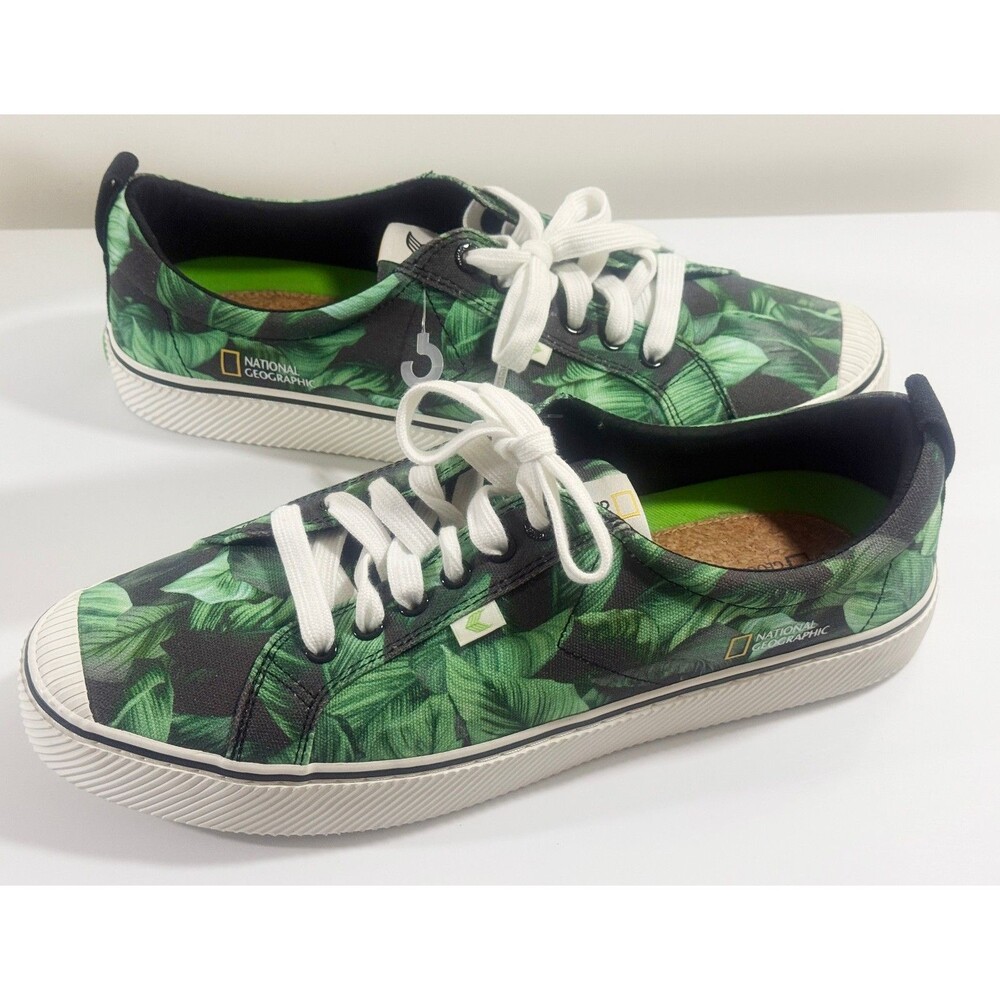 Cariuma OCA Low Skate Shoes "NATIONAL‎ GEOGRAPHIC" Men's Size 12 Green Rare